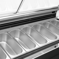 Lada na lody THEO - 1771 mm - konwekcja - dla 9 pojemników na lody o pojemności 5 litrów - czarna