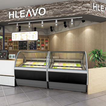 Lada na lody NOLAN - 1730 mm - konwekcyjna - na 18 pojemników 5 L - Czarna - Prime Gastro