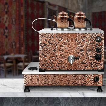 Elektryczny miedziany czajnik do herbaty - 770 mm - 22 litry - Prime Gastro