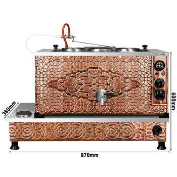 Elektryczny miedziany czajnik do herbaty - 940 mm - 33 litry - Prime Gastro