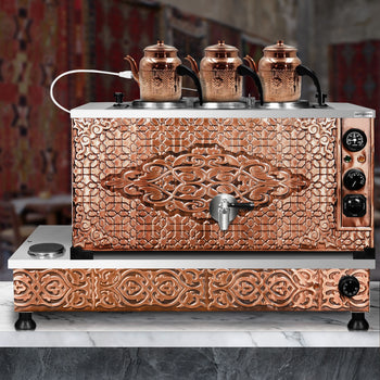 Elektryczny miedziany czajnik do herbaty - 940 mm - 33 litry - Prime Gastro