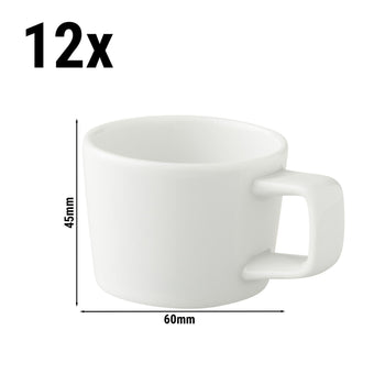 (12 sztuk) WHITE DELIGHT - Filiżanka do espresso - 70 ml - biała - Prime Gastro