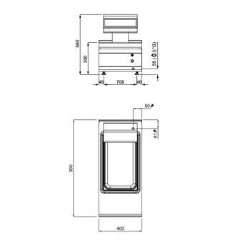 Podgrzewacz frytek - 1,1 kW - 1x GN 1/1 - Prime Gastro
