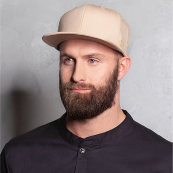 Płaska czapka z daszkiem Classic beżowa - Prime Gastro