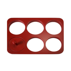 Forma do burgerów – z tworzywa sztucznego – duża – Ø 120 mm – 6 otworów – 175 g