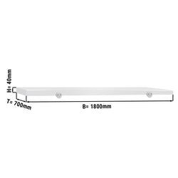 Deska do krojenia do stołu roboczego - 1800 x 700 mm - zgodna z HACCP - biała