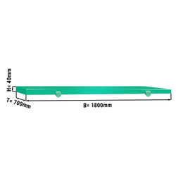 Deska do krojenia do stołu roboczego - 1800 x 700 mm - zgodna z HACCP - zielona