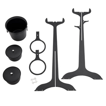 Chłodziarka na butelki ze stojakiem & 2 pojemnikami na kostki lodu - czarna - Prime Gastro