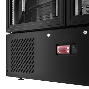 Chłodziarka do napojów - 500 litrów - wnętrze ze stali nierdzewnej - z 2 szklanymi drzwiami - Prime Gastro