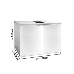 Chłodziarka bębnowa bez agregatu - Beczki 2x50 litrów - 1100x620 mm