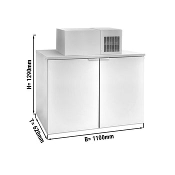 Chłodziarka bębnowa bez agregatu - Beczki 2x50 litrów - 1100x620mm - Prime Gastro
