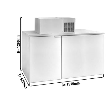 Chłodziarka bębnowa bez agregatu - Beczki 3x50 litrów - 1510x620 mm - Prime Gastro