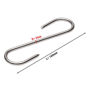 Hak na mięso do szafki do dojrzewania mięsa - długość 16 cm - Prime Gastro