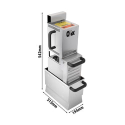 OLIX | L Przenośne urządzenie filtrujące oleju do smażenia - 100 litrów/minutę - do frytownic o pojemności od 20 litrów i większych