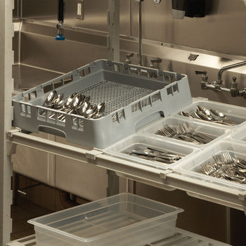 CAMBRO | CAMRACK® - Kosz na sztućce 1/1 - 500x500mm - Szary - Prime Gastro