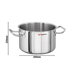 Garnek do mięsa - Ø 360 mm - wysokość: 220 mm - nadaje się do indukcji