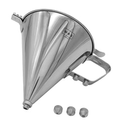 Lejek do polewy z chromowo - niklowej stali – średnica 180 mm – wysokość: 230 mm