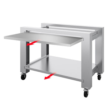 Elektryczny piec do pizzy Power - 4+4 34cm - Cyfrowy - włącznie z okapem , ramą podstawy i zestawem kółek - Prime Gastro