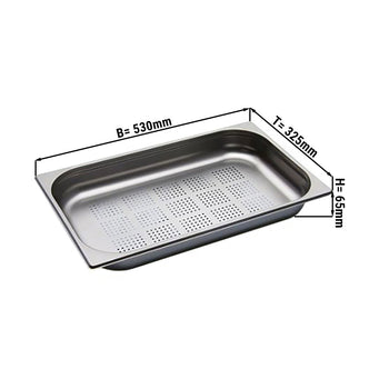 GN 1/1 Pojemnik - perforowany - głębokość: 65 mm - Prime Gastro
