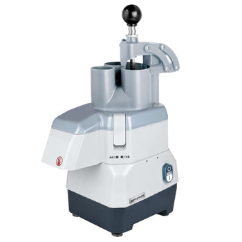 Elektryczna kompaktowa krajalnica do warzyw - 735 W - włącznie z 4 tarczami do krojenia/tarcia i nasadką do cięcia - składana pokrywa - Prime Gastro