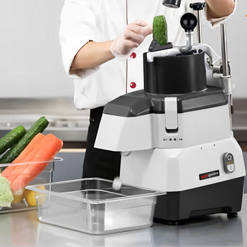 Elektryczna kompaktowa krajalnica do warzyw - 735 W - włącznie z 4 tarczami do krojenia/tarcia - Prime Gastro