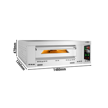 Gazowy piec do pizzy - 9x 34 cm - manualny - Prime Gastro