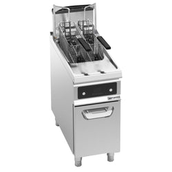 Frytownica gazowa - 20 litrów - 17,5 kW - z filtracją oleju & automatycznym podnoszeniem kosza