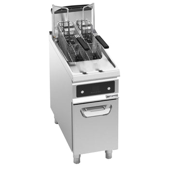 Frytownica gazowa - 20 litrów - 17,5 kW - z filtracją oleju & automatycznym podnoszeniem kosza - Prime Gastro