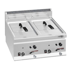 Podwójna frytownica gazowa - 8+8 litrów - 13,2 kW