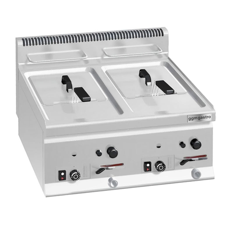 Podwójna frytownica gazowa - 8+8 litrów - 13,2 kW