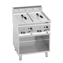 Double gas fryer - 8+8 litres - 13.2 kW - including base frame