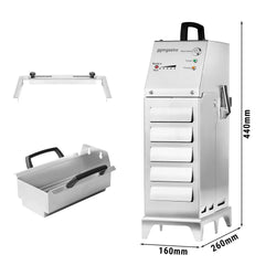 Przenośne akumulatorowe urządzenie filtrujące oleju do smażenia - 50 litrów/minutę - do frytownic o pojemności maks. 20 litrów