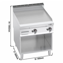 Gazowa płyta grillowa - 20 kW - Gładka