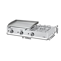 Gazowa płyta grillowa - 8,7 kW - z kuchenką gazową