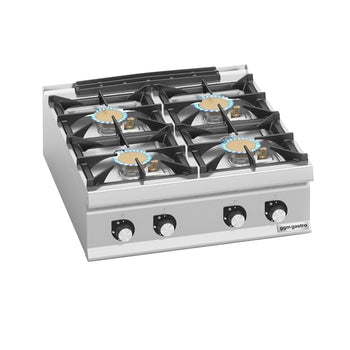 Kuchenka gazowa - 40 kW - 4 palniki - model o wysokiej wydajności - Prime Gastro