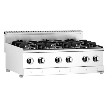 Kuchenka gazowa - 19,5 kW - 6 palnikowa - Prime Gastro