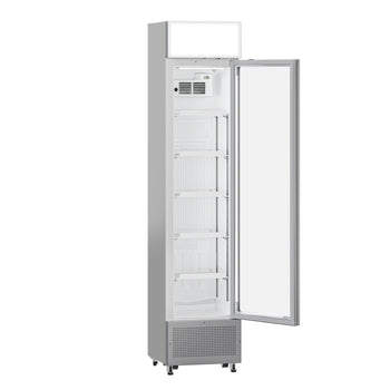 Chłodziarka do napojów - 145 litrów - bezramkowy design - z 1 szklanymi drzwiami & wyświetlaczem reklamowym - Prime Gastro