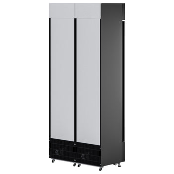 (2 szt.) Chłodziarka do napojów - 290 litrów - bezramkowy design - z 2 szklanymi drzwiami & wyświetlaczem reklamowym - Prime Gastro