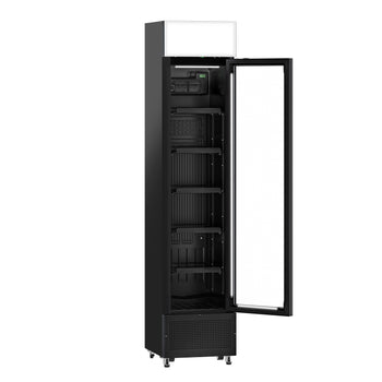 Chłodziarka do napojów - 145 litrów - bezramkowy design - z 1 szklanymi drzwiami & wyświetlaczem reklamowym - Prime Gastro