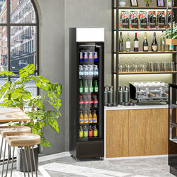 Chłodziarka do napojów - 145 litrów - bezramkowy design - z 1 szklanymi drzwiami & wyświetlaczem reklamowym