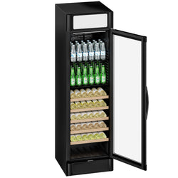 Chłodziarka do napojów - 347 litrów - z 1 szklanymi drzwiami & wyświetlaczem reklamowym