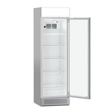 Chłodziarka do napojów - 345 litrów - bezramkowy design - z 1 szklanymi drzwiami & wyświetlaczem reklamowym - Prime Gastro