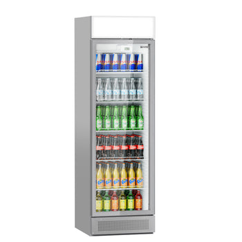 Chłodziarka do napojów - 345 litrów - bezramkowy design - z 1 szklanymi drzwiami & wyświetlaczem reklamowym - Prime Gastro