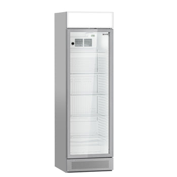 Chłodziarka do napojów - 345 litrów - bezramkowy design - z 1 szklanymi drzwiami & wyświetlaczem reklamowym - Prime Gastro