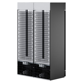 (2 sztuki) Chłodziarka do napojów - 690 litrów - bezramkowy design - z 2 szklanymi drzwiami & wyświetlaczem reklamowym - Prime Gastro