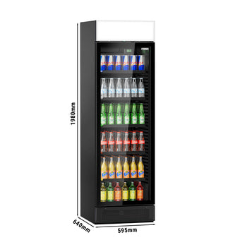 Chłodziarka do napojów - 345 litrów - bezramkowy design - z 1 szklanymi drzwiami & wyświetlaczem reklamowym - Prime Gastro