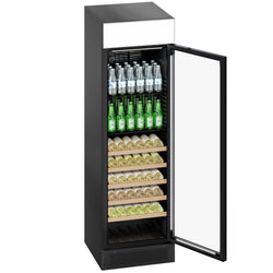 Chłodziarka do napojów - 345 litrów - bezramkowy design - z 1 szklanymi drzwiami & wyświetlaczem reklamowym