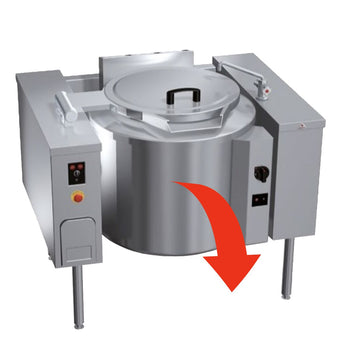 Gazowy kocioł przechylny - 150 litrów - 21 kW - Ogrzewanie pośrednie - Prime Gastro