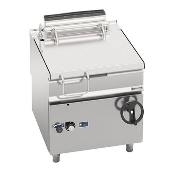 Gazowa patelnia uchylna do smażenia - 80 litrów - 20 kW - z pokrętłem manualnym - Prime Gastro