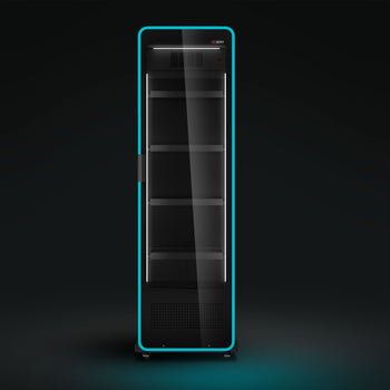 Chłodziarka do napojów - 550 litrów - bezramkowy design - z 1 szklanymi drzwiami & kolorowym oświetleniem LED - Prime Gastro